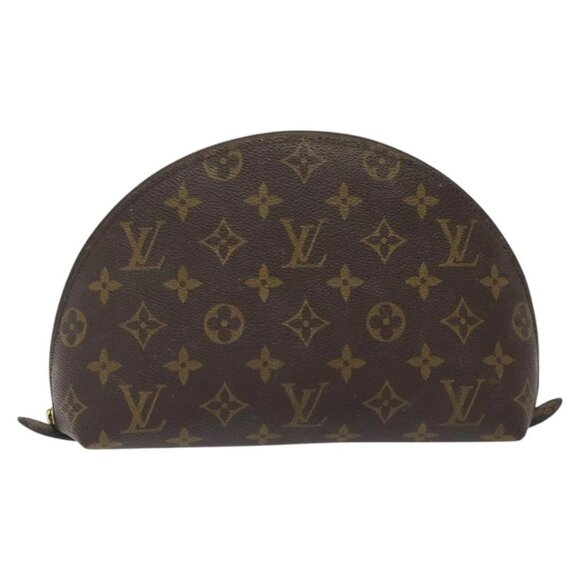 LOUIS VUITTON Monogram Trousse Demi Ronde Cosmetic Pouch M47520 LV Auth EC293 - Picture 3 of 16